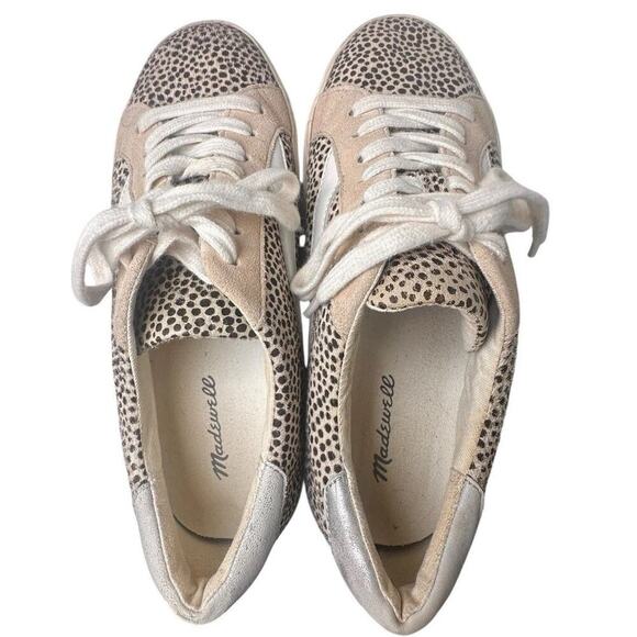 Madewell Sidewalk Spot Dot Calf Hair Low Top Sneakers Sz 7M Sold Out Casual EUC - Picture 1 of 16